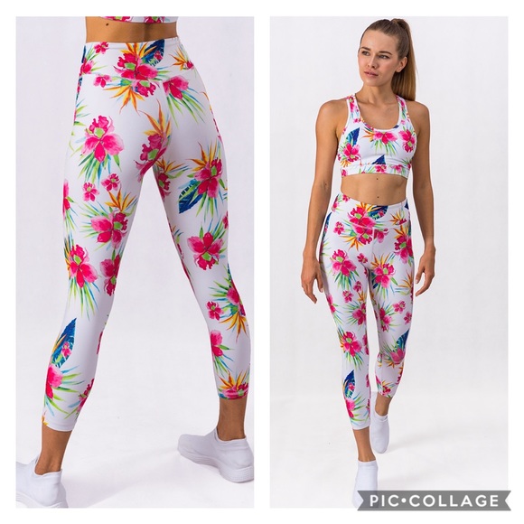 fitphyt Pants - Fitphyt “Bloomerang” High Rise Floral Print Leggings